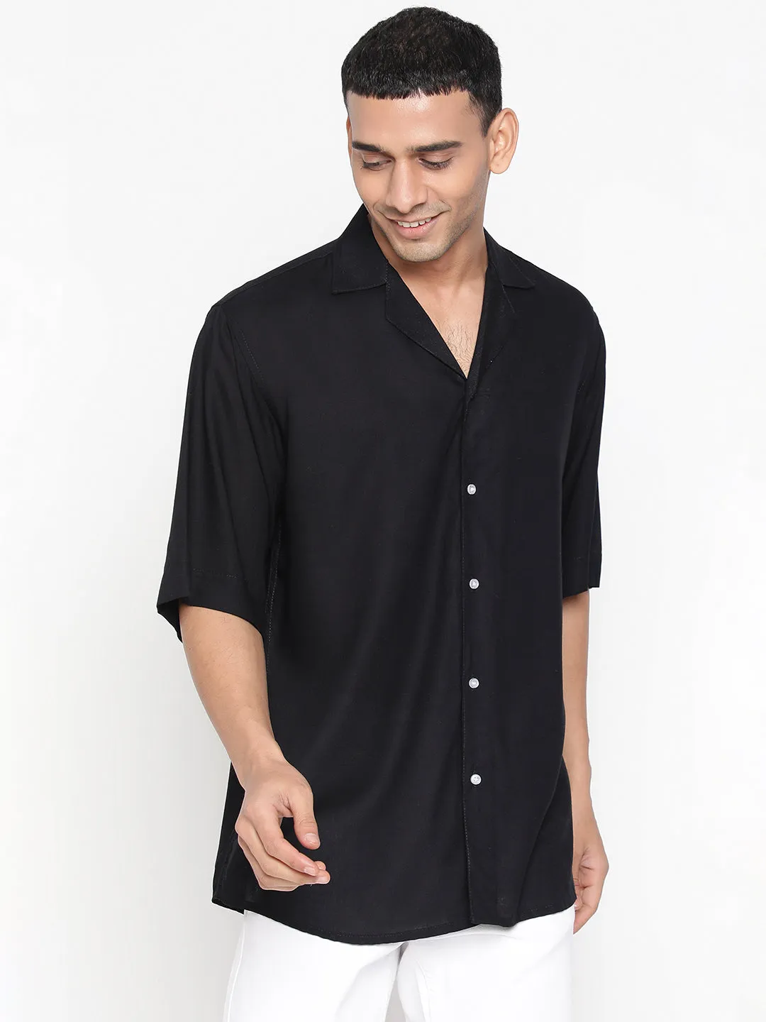 Oversized Cuban Collar Unisex Rayon Shirt