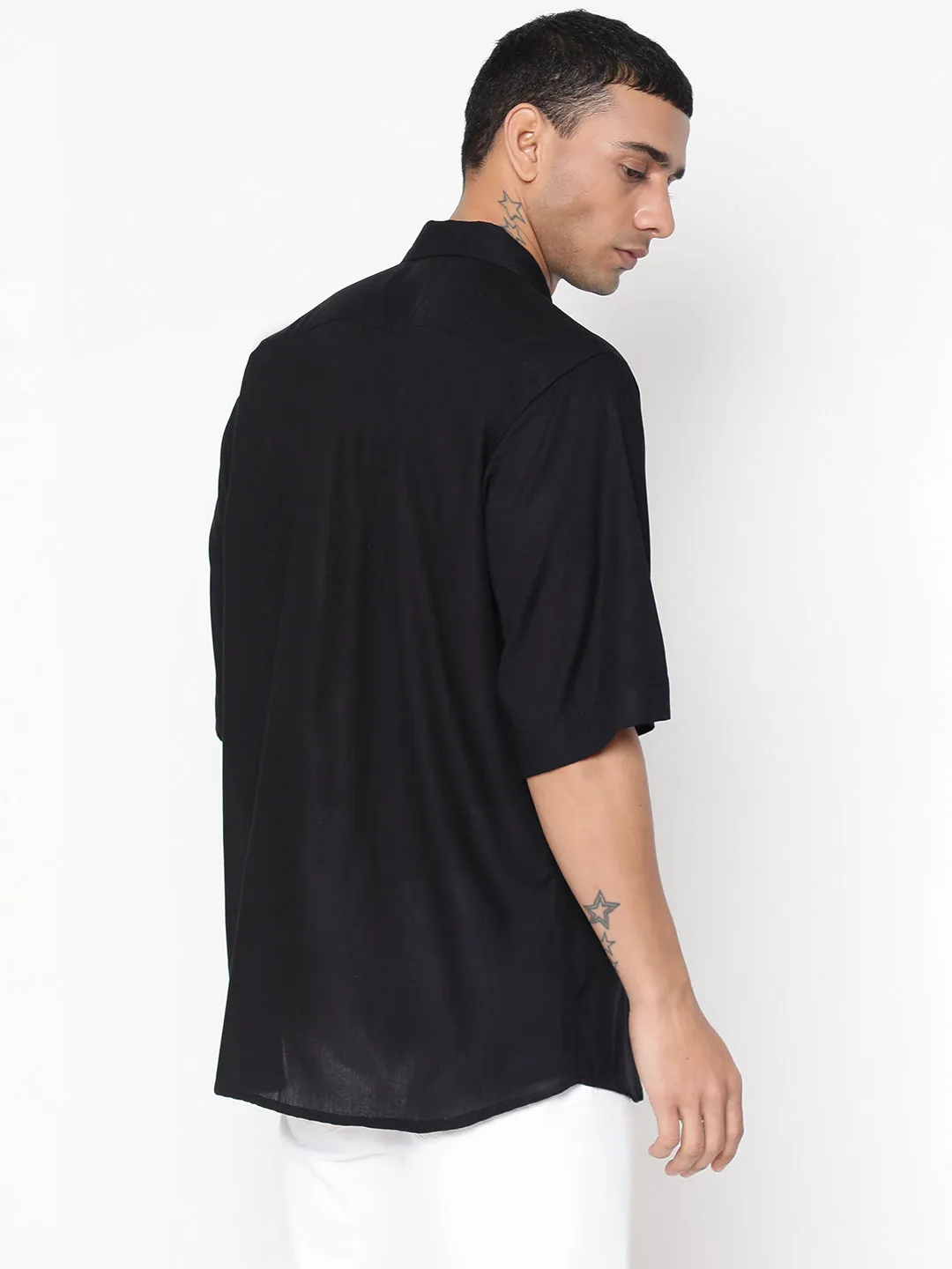 Oversized Cuban Collar Unisex Rayon Shirt