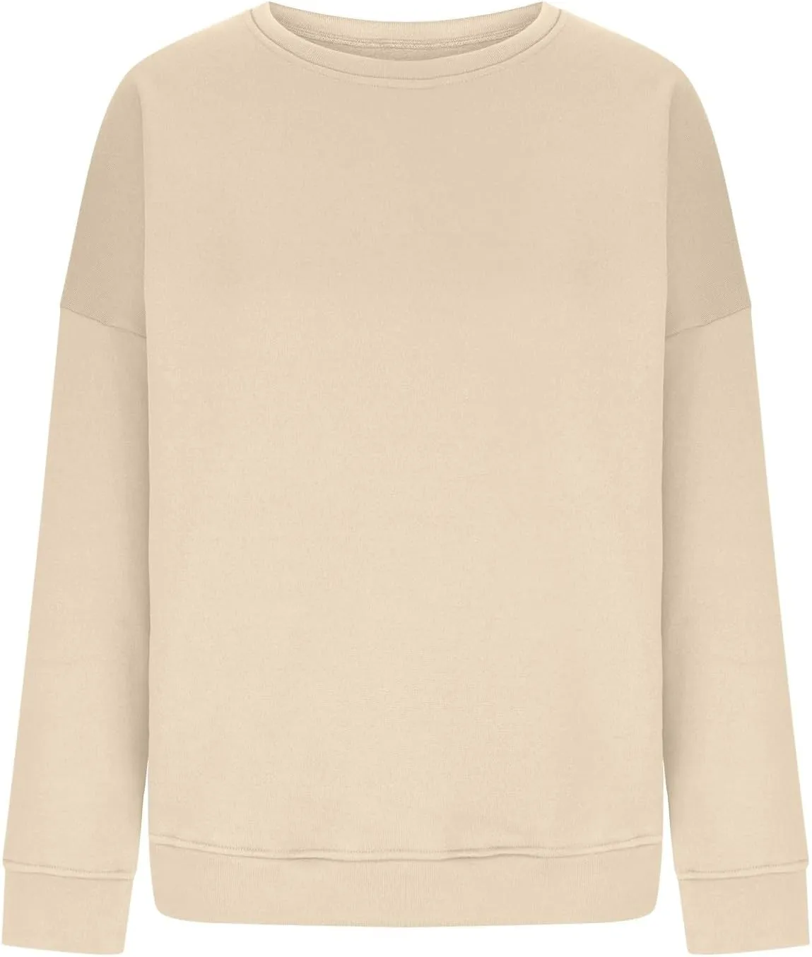 Oversized Sweatshirt for Women Loose Fit Preppy Long Sleeve Fleece Pullover Winter Warm Crew Neck Sweater Tops