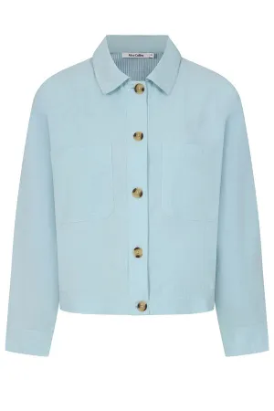 Pastel Blue 'Casey' Lined Jacket