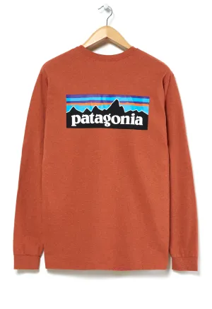 Patagonia P6 Logo Men's Long Sleeve Responsibili-Tee - Quartz Coral