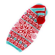 PEPPERMINT HOODIE DOG SWEATER