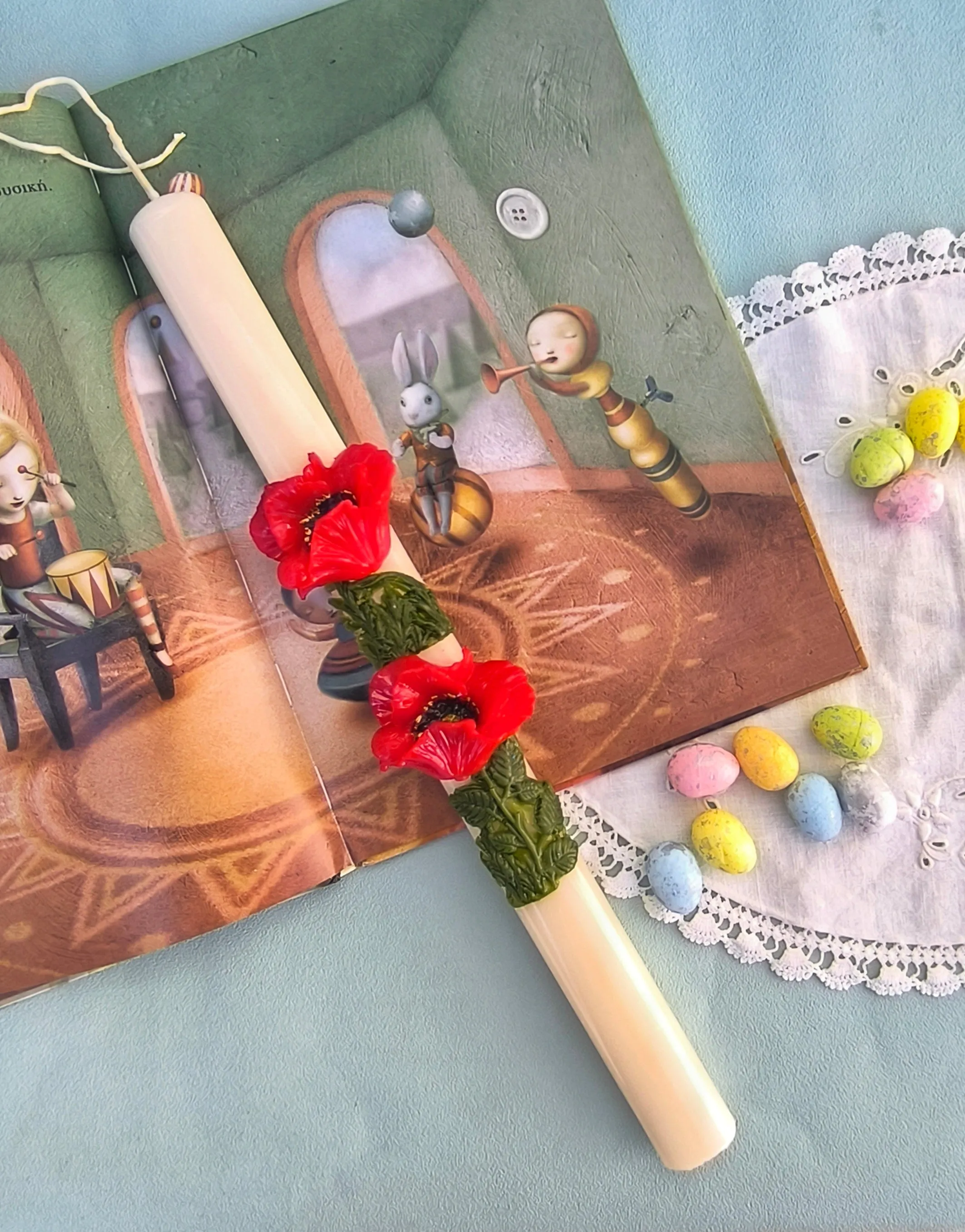 Poppy Flower Candle