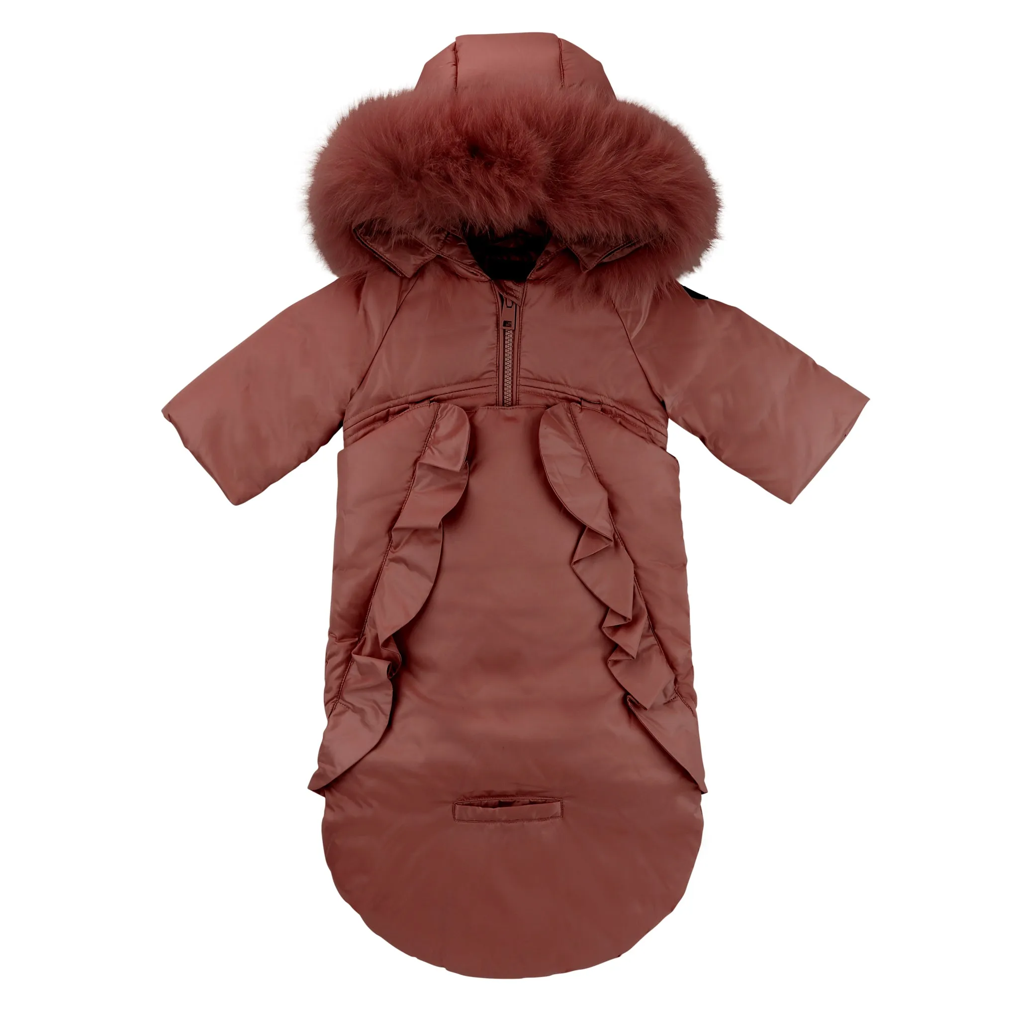 Pramie Mauve Ruffle Snowsuit
