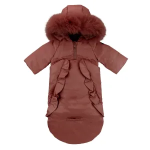 Pramie Mauve Ruffle Snowsuit