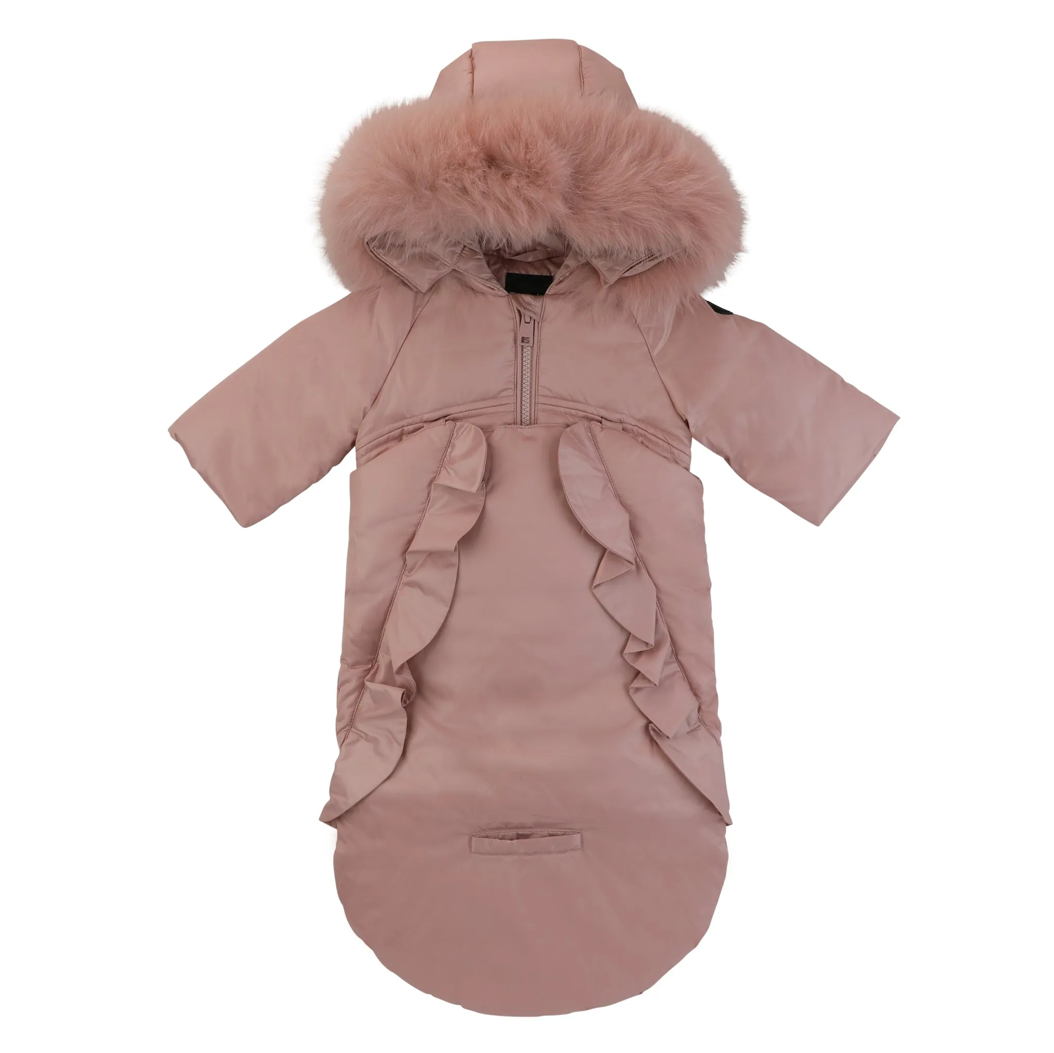 Pramie Pink Ruffle Snowsuit