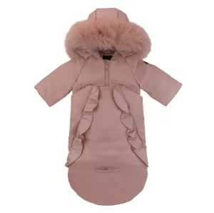 Pramie Pink Ruffle Snowsuit