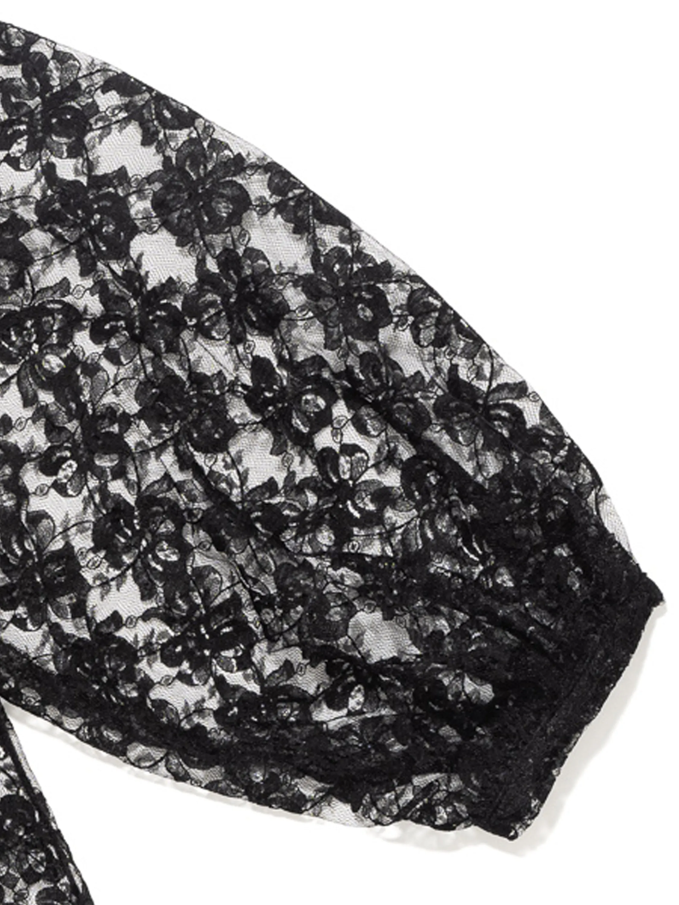 PUFFED LACE TOP