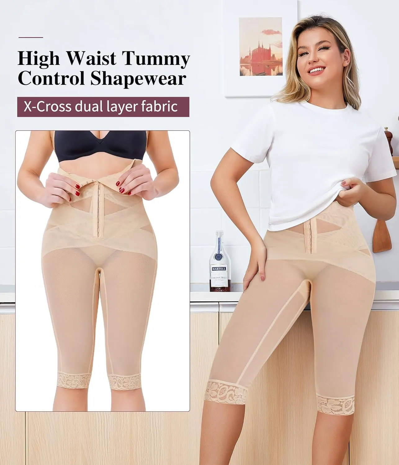 RDSIANE Tummy Control Leggings Butt Lifting Shapewear High Waisted Body Shaper Tummy Control