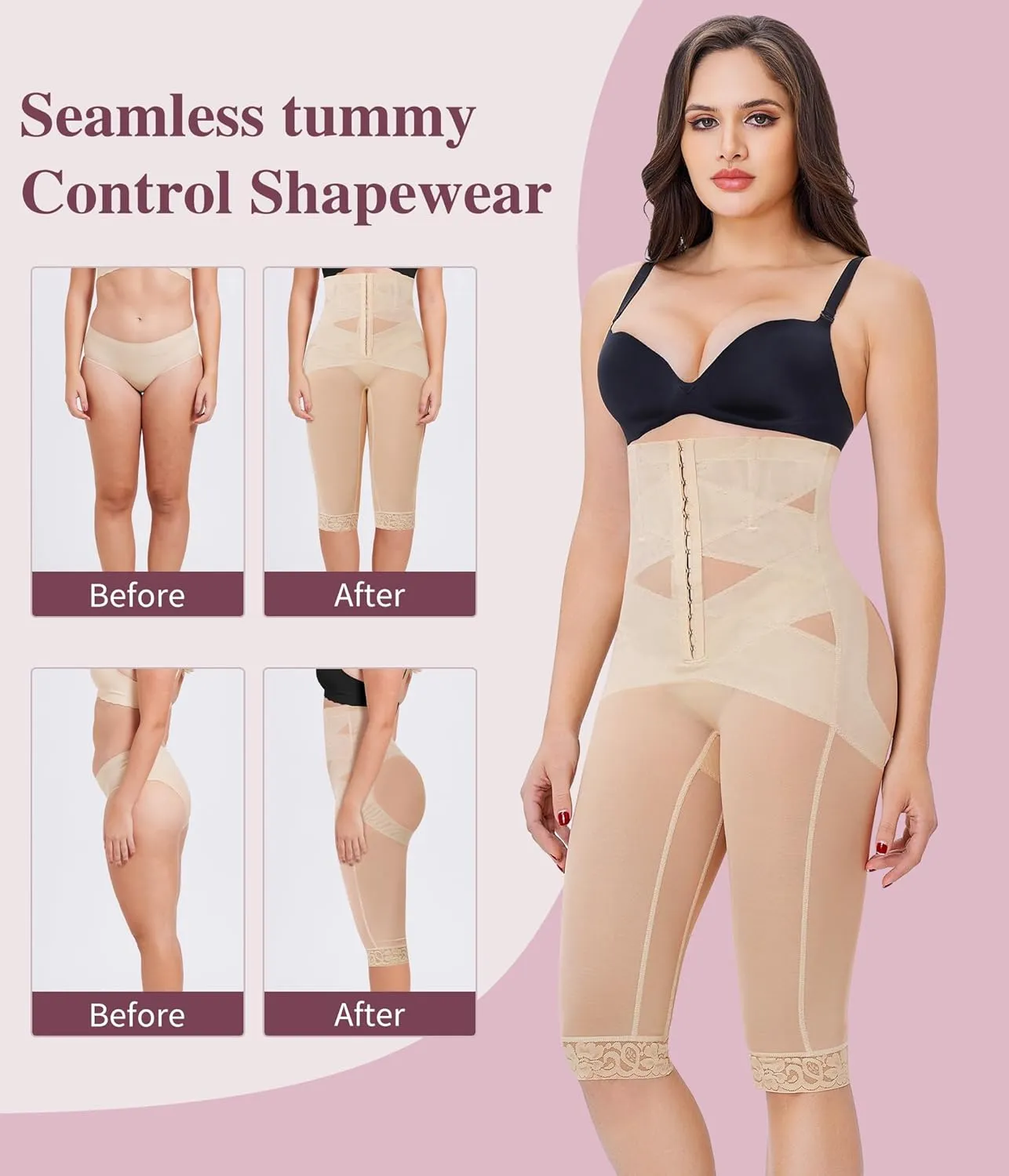 RDSIANE Tummy Control Leggings Butt Lifting Shapewear High Waisted Body Shaper Tummy Control