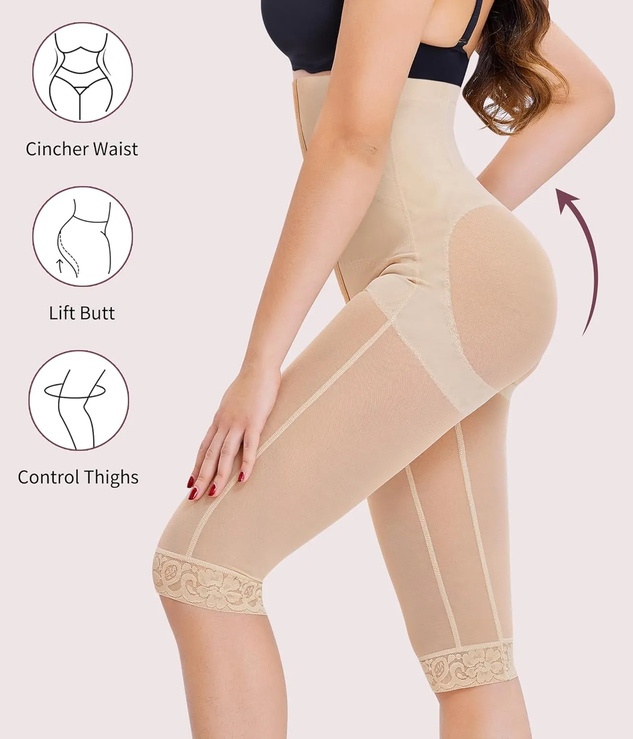 RDSIANE Tummy Control Leggings Butt Lifting Shapewear High Waisted Body Shaper Tummy Control