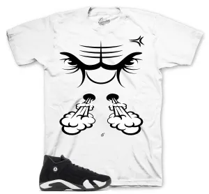 Retro 14 Black/White Raging Face Shirt