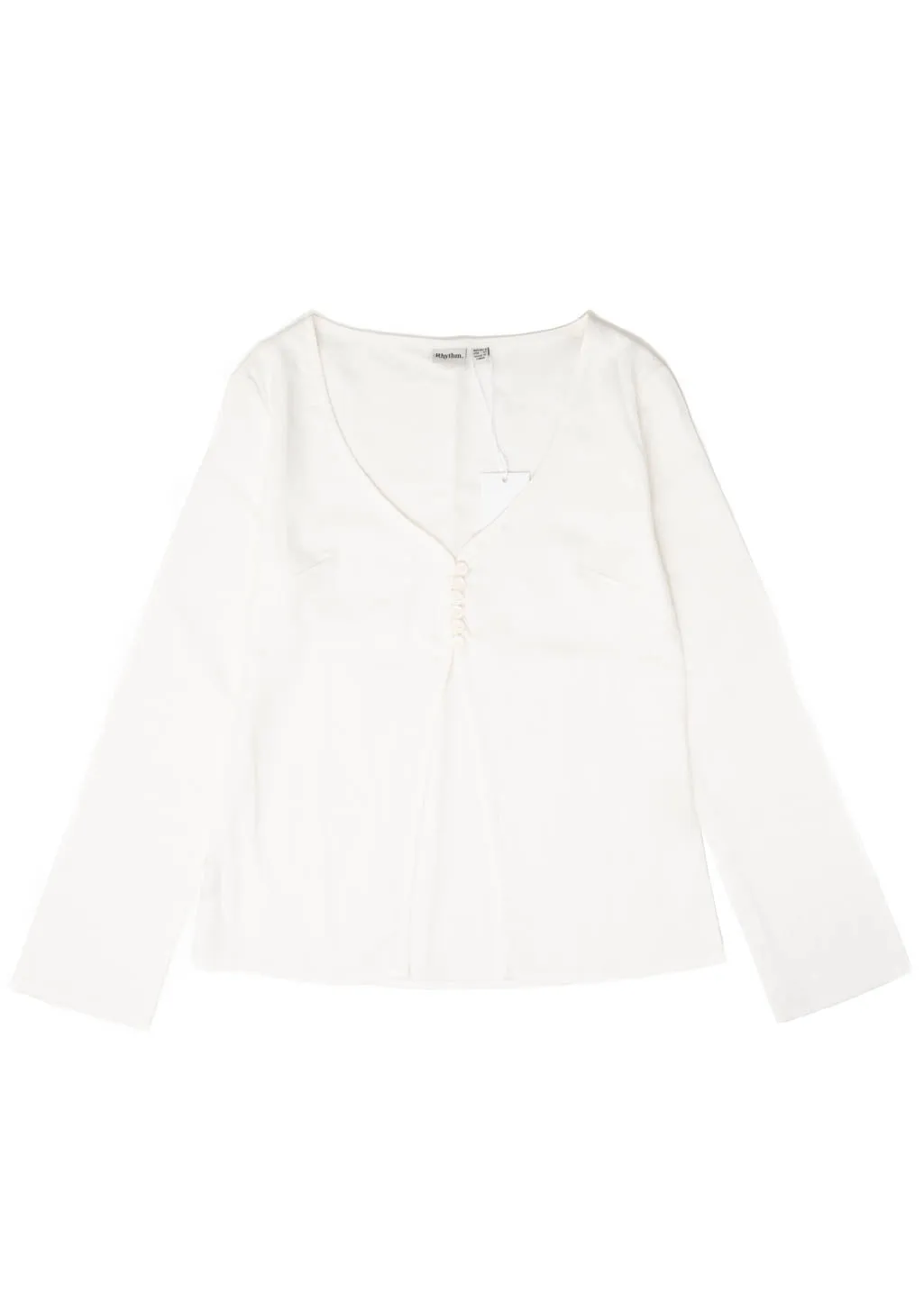 Rhythm - Kayla Long Sleeve Top - White