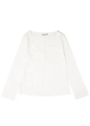 Rhythm - Kayla Long Sleeve Top - White