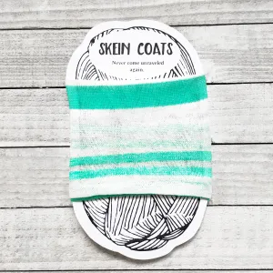 Sea Foam Striped Yarn Cozy