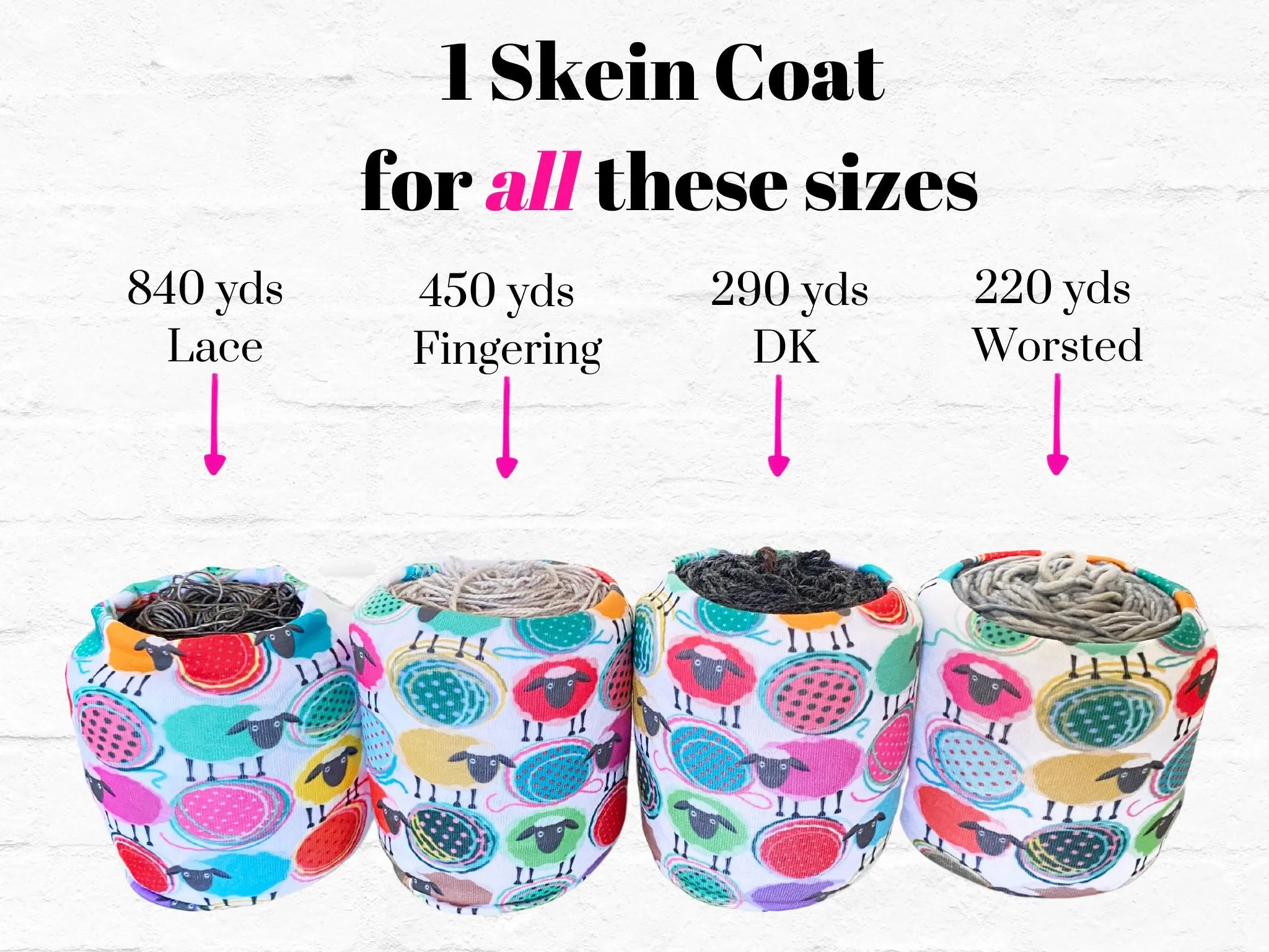 Sea Foam Striped Yarn Cozy