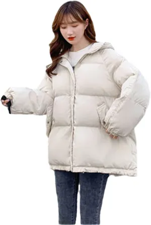 Short Winter Jacket Women Warm Hooded Down Cotton Parkas Female Casual Loose Outwear Korean Cotton-Padded Winter Coat