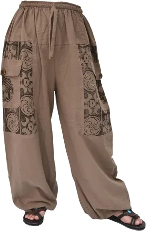 Siamrose Baggy Yoga Harem Pants Men Women Casual Lounge Trousers, 2 Big Pockets, One Size. Elastic Waist