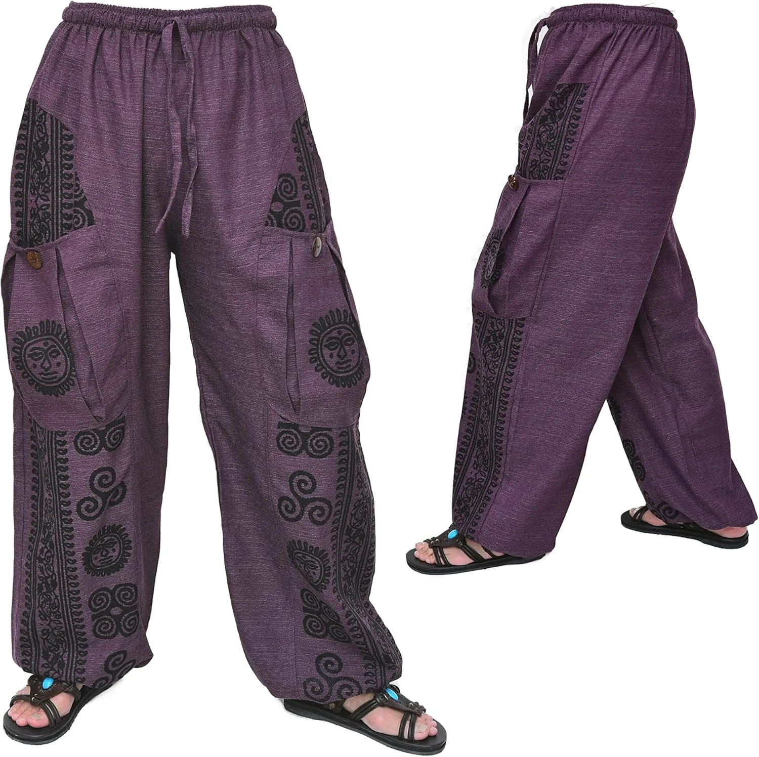 Siamrose Yoga Harem Pants Men Women Casual Baggy Lounge Trousers 2 Big Pockets