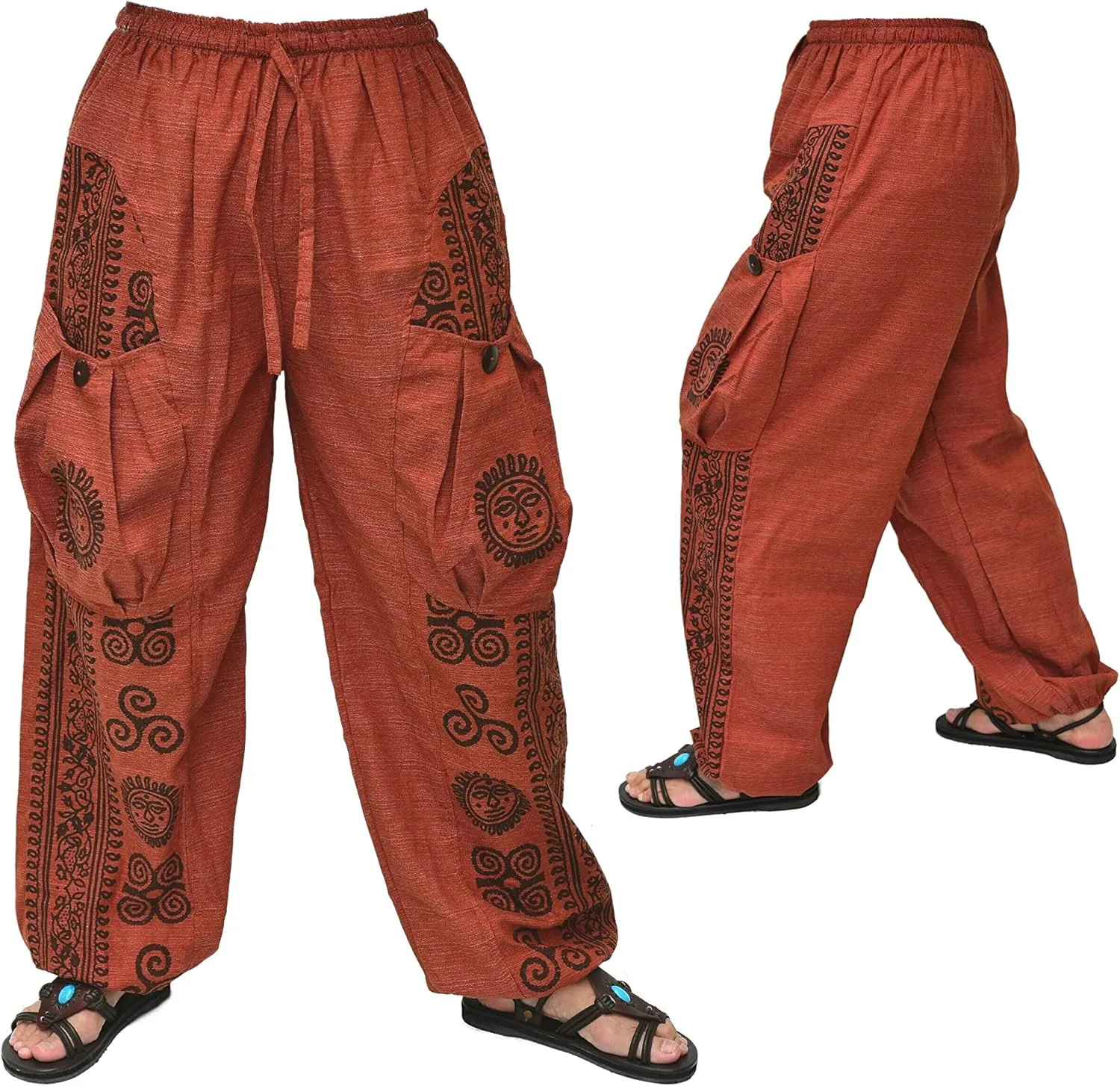 Siamrose Yoga Harem Pants Men Women Casual Baggy Lounge Trousers 2 Big Pockets