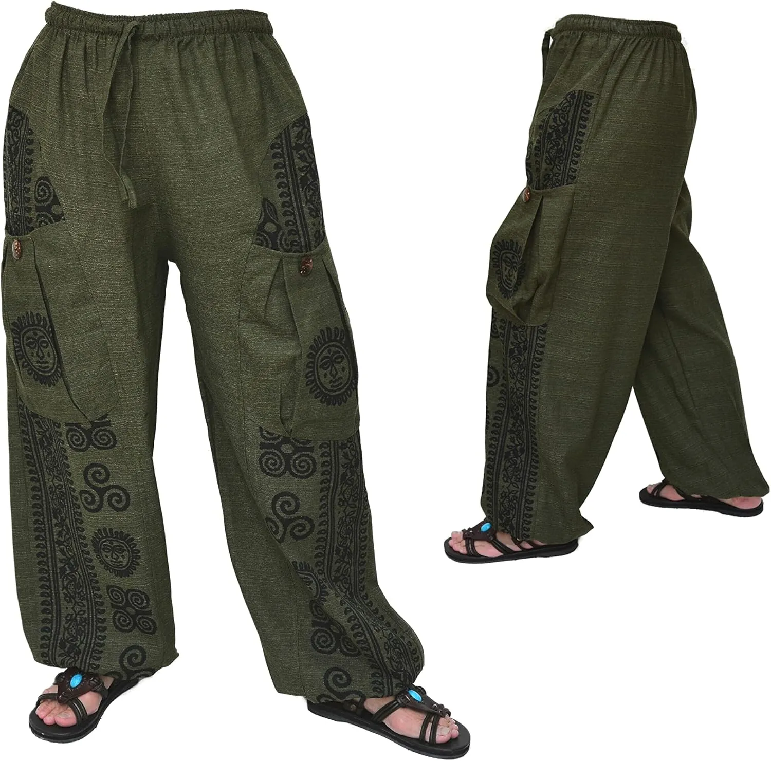 Siamrose Yoga Harem Pants Men Women Casual Baggy Lounge Trousers 2 Big Pockets