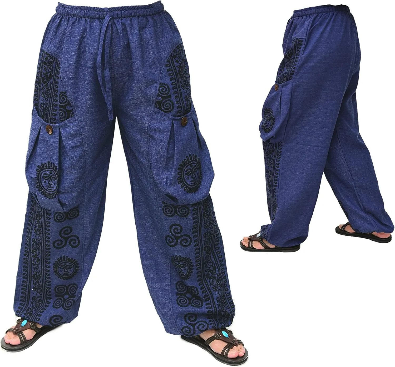 Siamrose Yoga Harem Pants Men Women Casual Baggy Lounge Trousers 2 Big Pockets