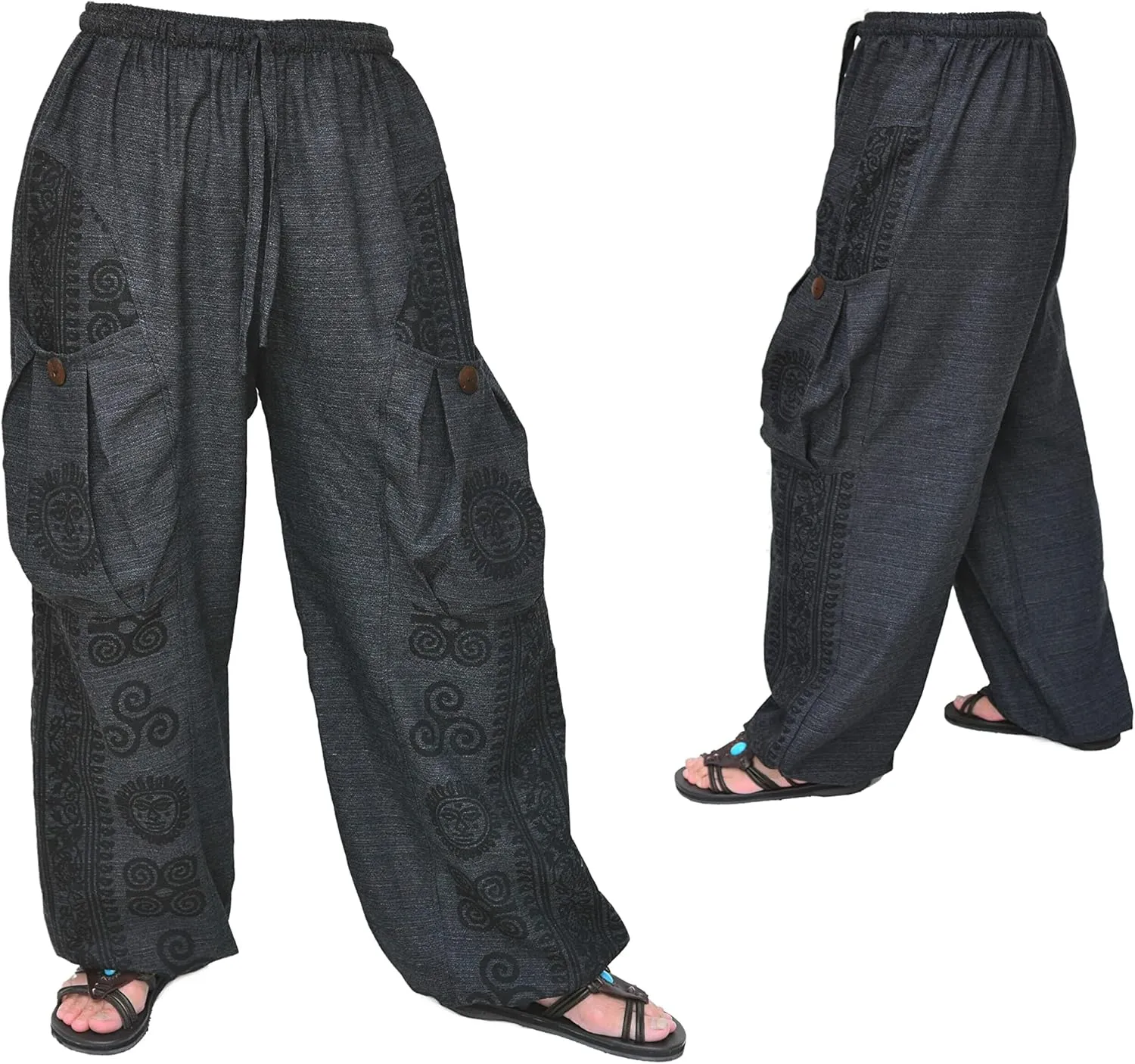 Siamrose Yoga Harem Pants Men Women Casual Baggy Lounge Trousers 2 Big Pockets