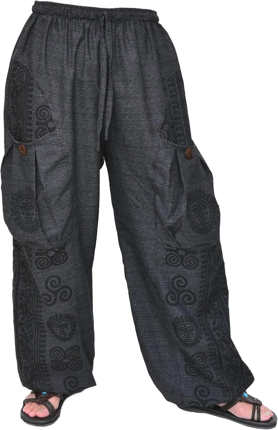 Siamrose Yoga Harem Pants Men Women Casual Baggy Lounge Trousers 2 Big Pockets
