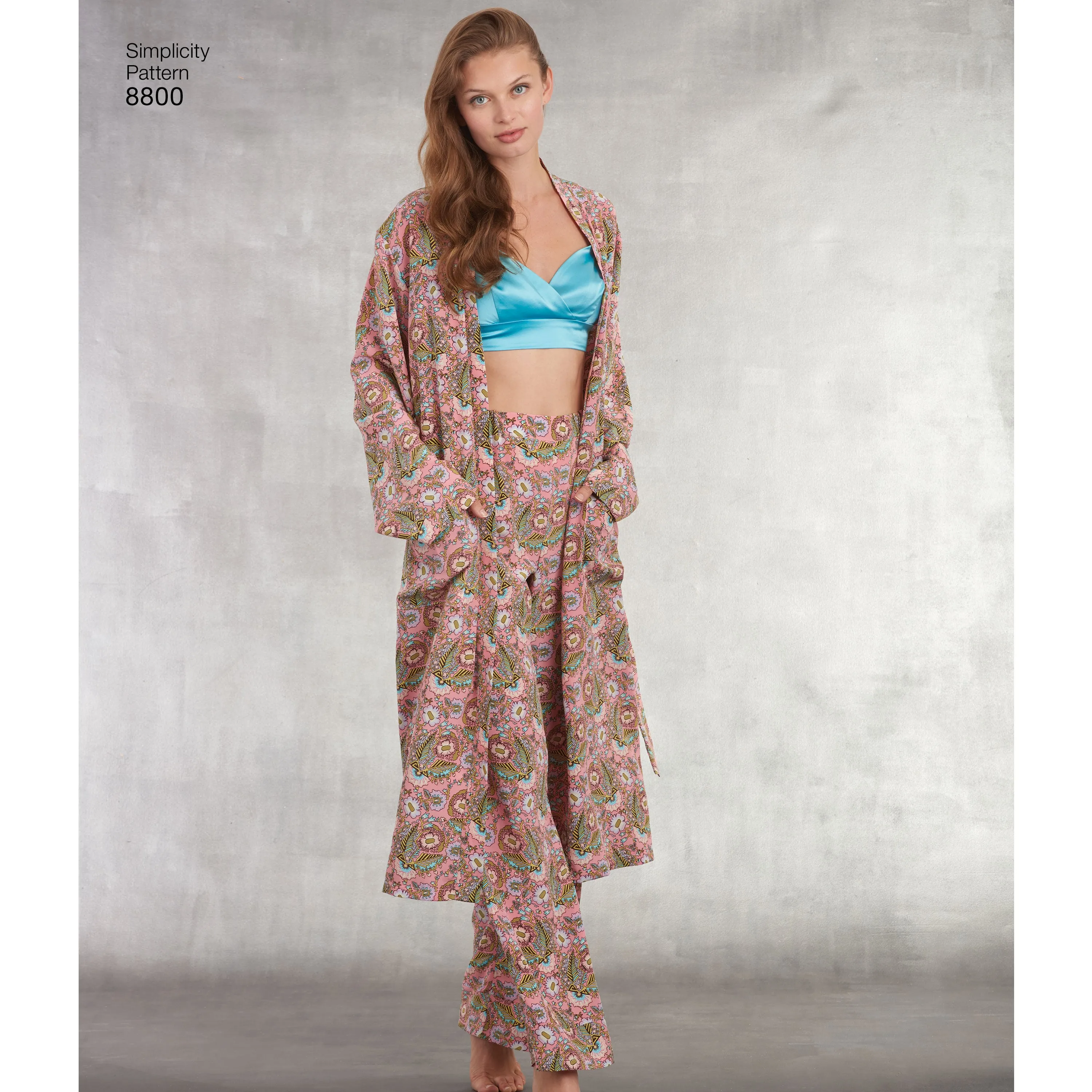 Simplicity Pattern 8800 Misses' Robe, Pants, Top and Bralette
