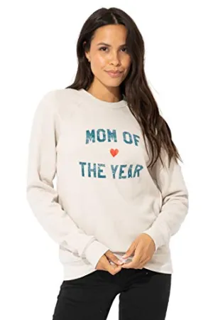 Sub_Urban Riot Mom of the Year Womens Sweaters, Crewneck Sweatshirt, Women's Clothing, Oat, Size Small