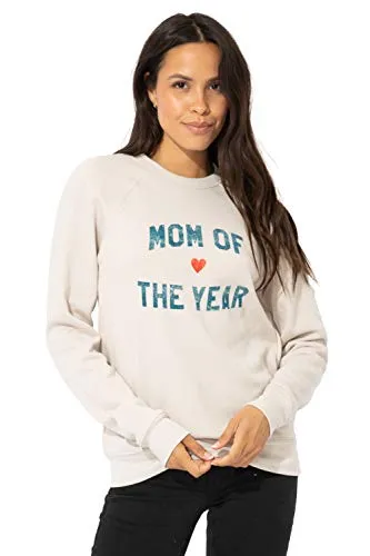 Sub_Urban Riot Mom of the Year Womens Sweaters, Crewneck Sweatshirt, Women's Clothing, Oat, Size Small
