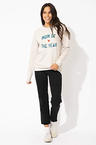 Sub_Urban Riot Mom of the Year Womens Sweaters, Crewneck Sweatshirt, Women's Clothing, Oat, Size Small