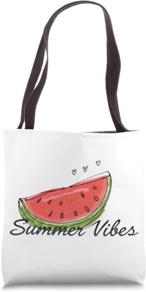 Summer Vibes Fresh Watermelon Slice Fun Tote Bag