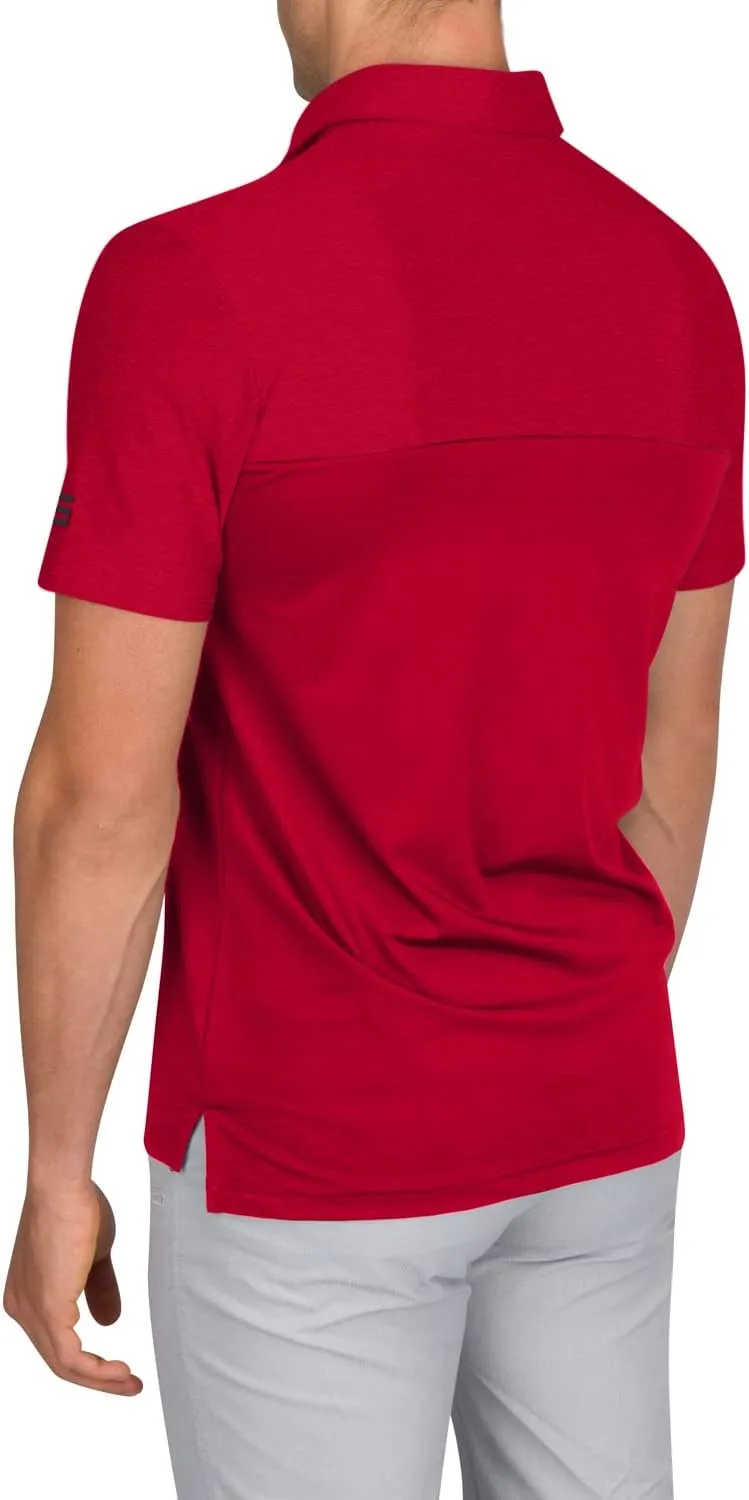 Three Sixty Six Quick Dry Golf Shirts for Men - Moisture Wicking Short-Sleeve Casual Polo Shirt