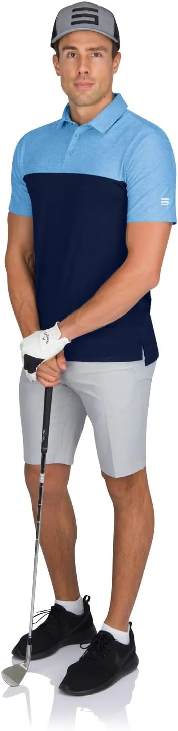Three Sixty Six Quick Dry Golf Shirts for Men - Moisture Wicking Short-Sleeve Casual Polo Shirt