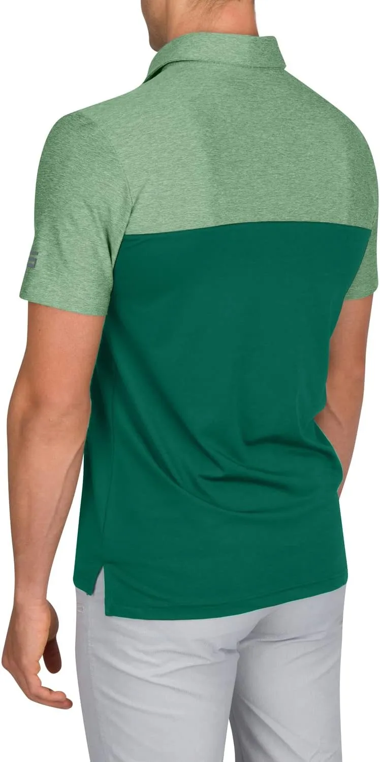 Three Sixty Six Quick Dry Golf Shirts for Men - Moisture Wicking Short-Sleeve Casual Polo Shirt
