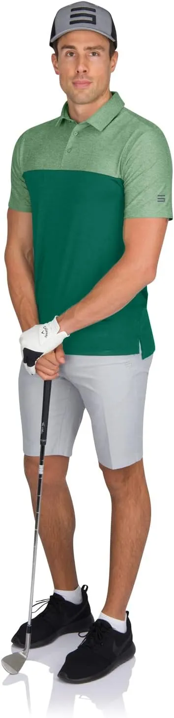 Three Sixty Six Quick Dry Golf Shirts for Men - Moisture Wicking Short-Sleeve Casual Polo Shirt