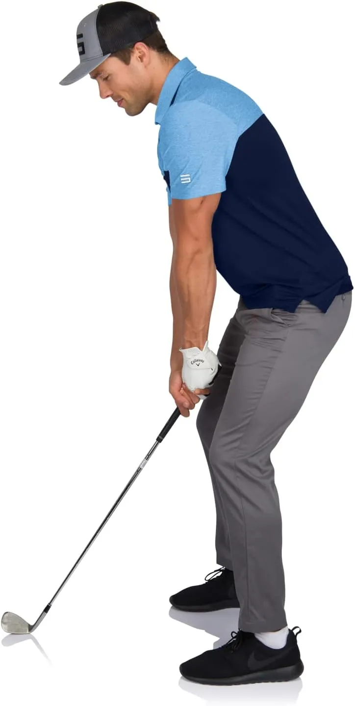 Three Sixty Six Quick Dry Golf Shirts for Men - Moisture Wicking Short-Sleeve Casual Polo Shirt