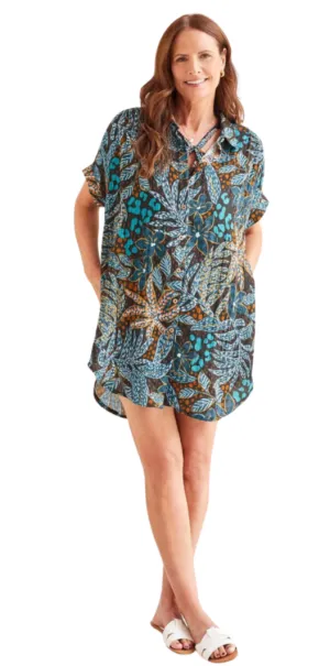 Tribal Shirt Cotton Long Flower SALE
