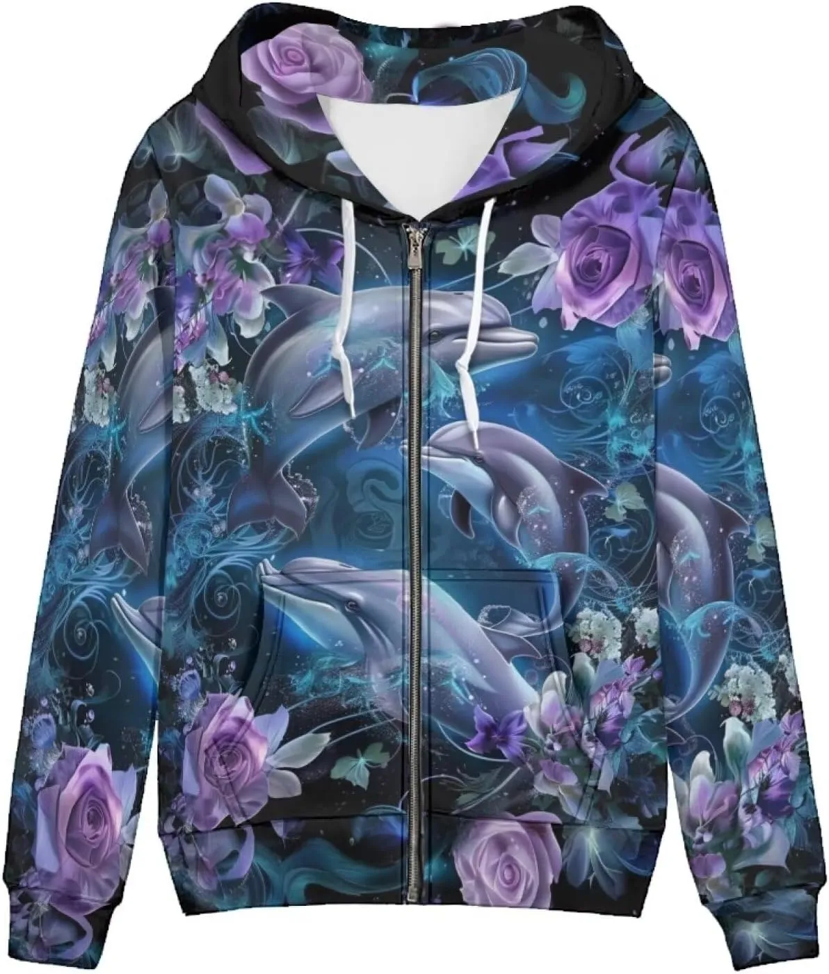 Uourmeti Hoodies Zip Up Jacket for Women Teen Girls Fall Sweatshirt XS-5XL
