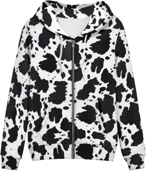 Uourmeti Hoodies Zip Up Jacket for Women Teen Girls Fall Sweatshirt XS-5XL