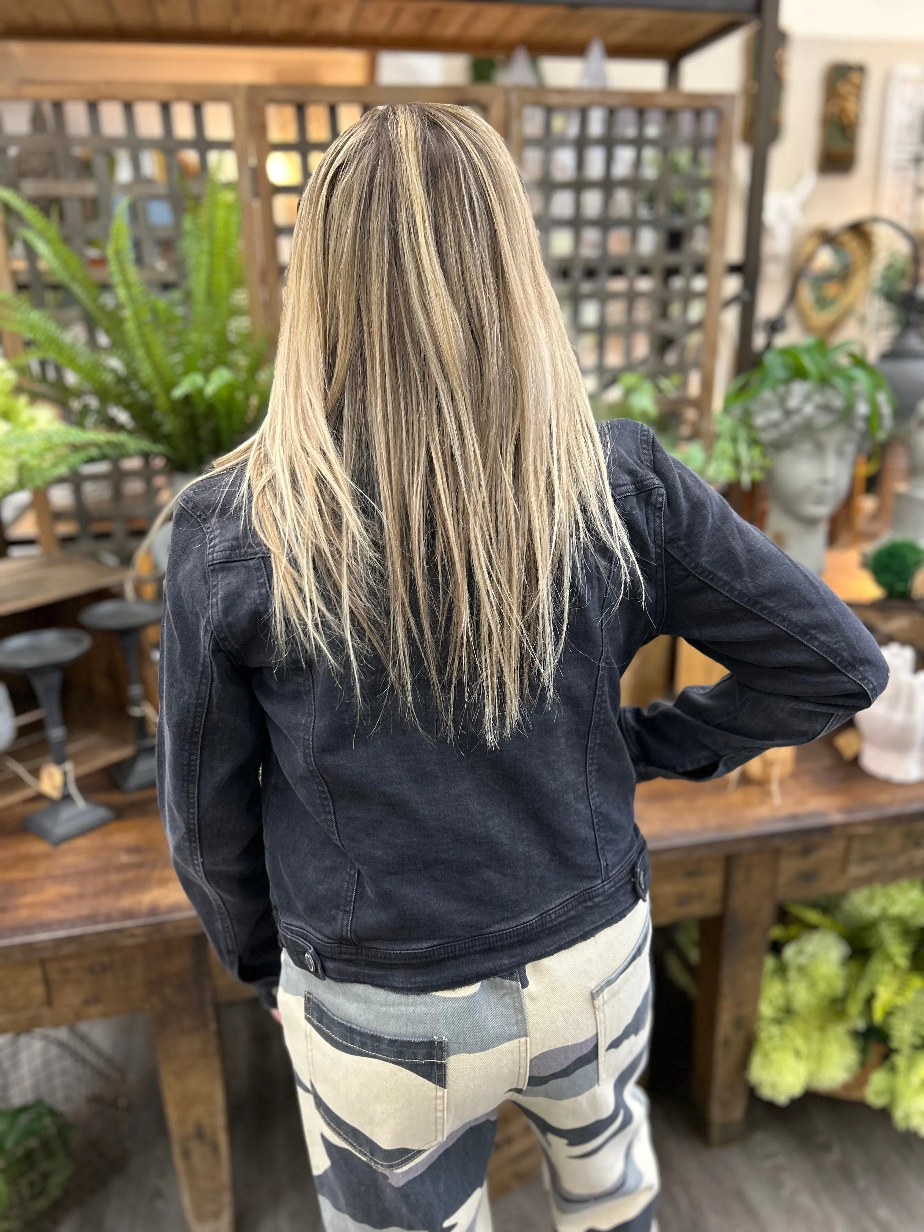 Vintage Black Denim Jacket