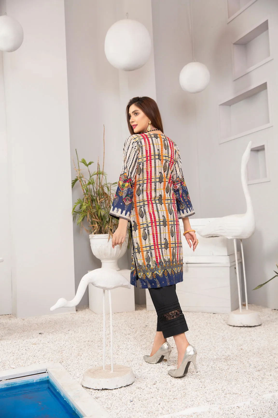 Winter Ready to wear 1 Pc Handwork Kurta by Zaiwa 12
