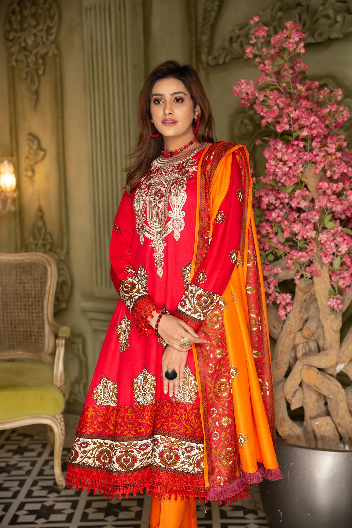 Winter Ready to Wear 3 Pcs Embroidered Dress by Aleezay 10