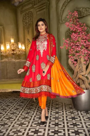 Winter Ready to Wear 3 Pcs Embroidered Dress by Aleezay 10