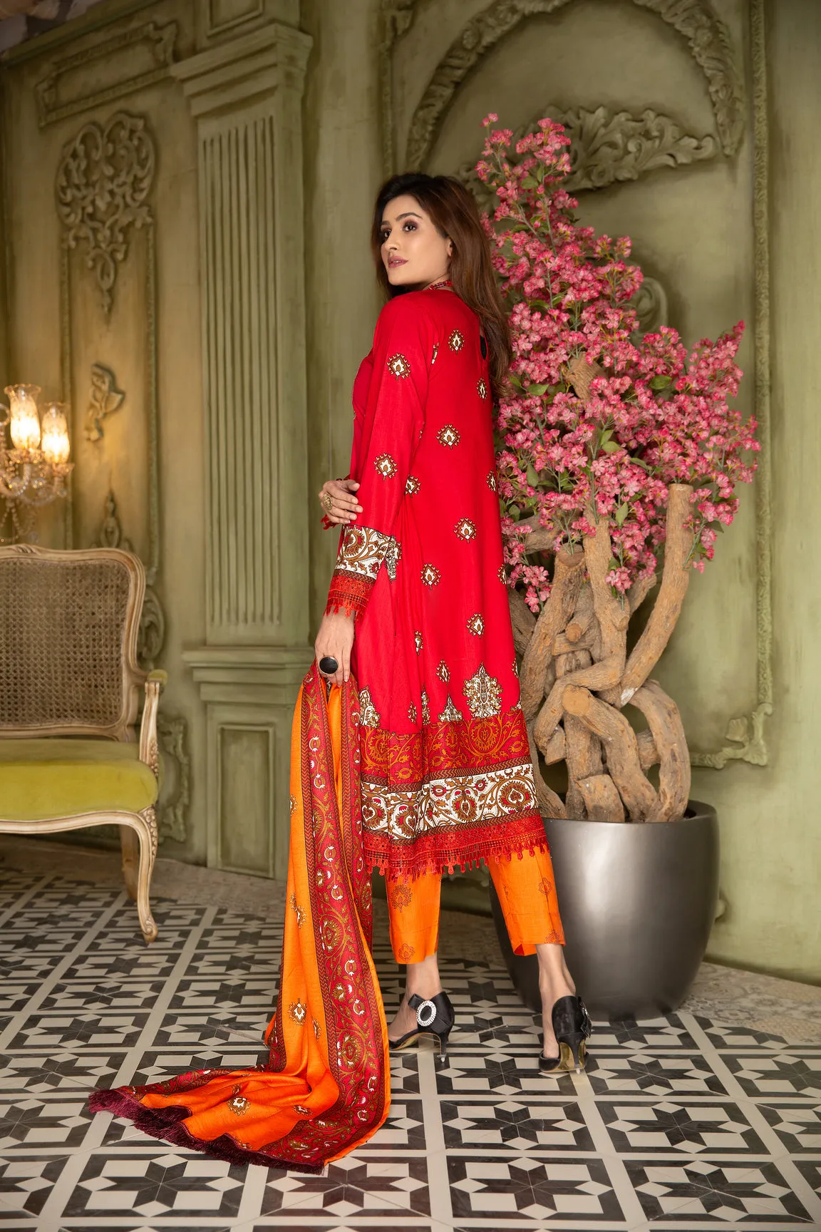 Winter Ready to Wear 3 Pcs Embroidered Dress by Aleezay 10