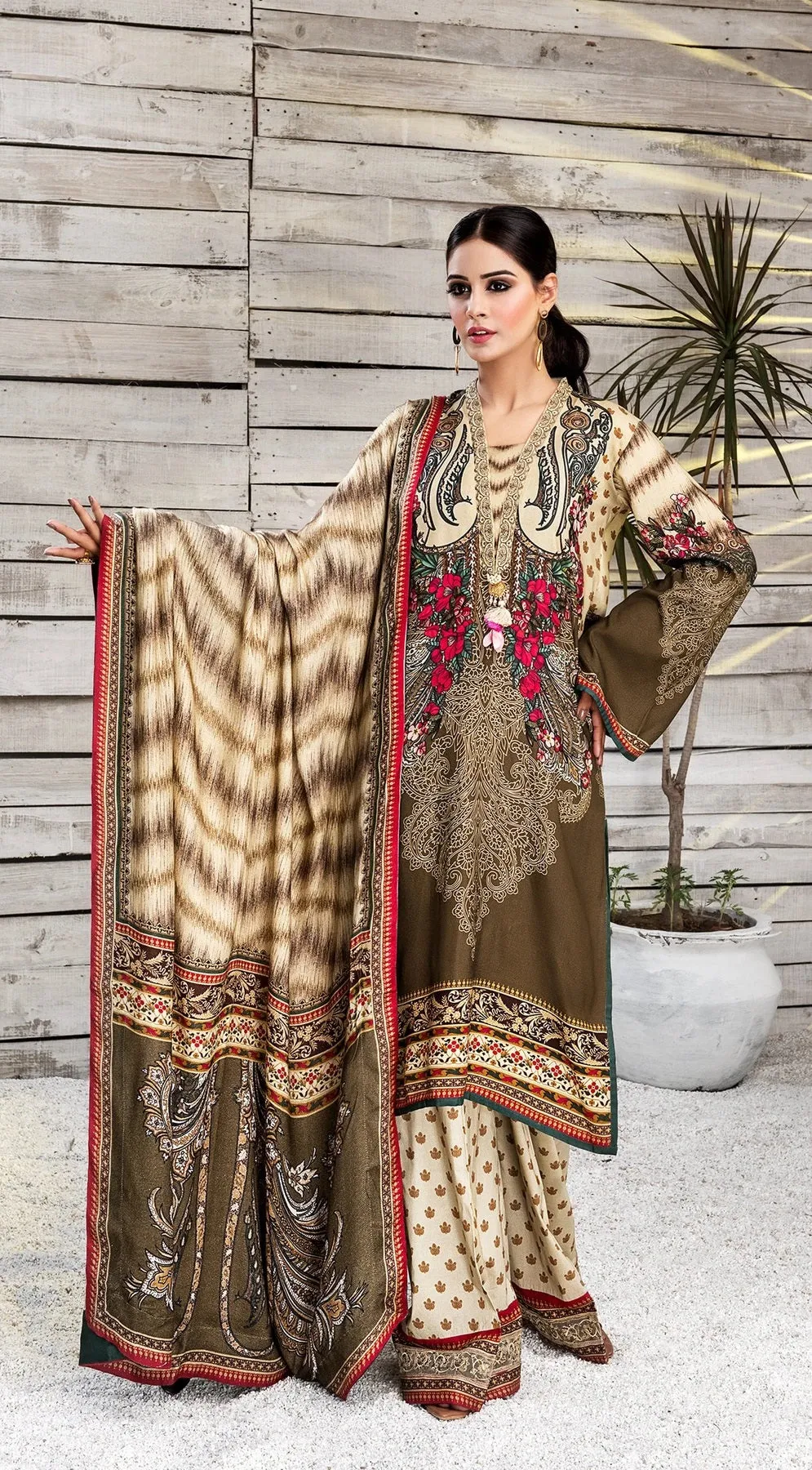 Winter Ready to Wear 3 Pcs Embroidered Dress of Anaya by Kiran Chaudhry  01