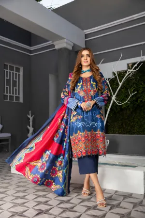 Winter Ready to Wear 3Pcs Embroidered Collection by Arwah 02