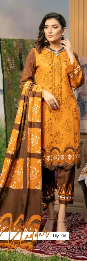 Winter Ready To Wear Digital Linen Dress By Noorma Kaamal 06