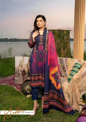 Winter Ready To Wear Digital Linen Dress By Noorma Kaamal 07